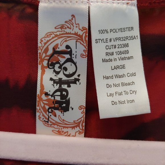 Lster womens red and black sequin floral pattern tank Large - Picture 8 of 8